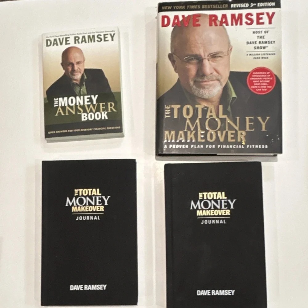 Dave Ramsey Total Money Makeover, Answer book and 2 New journals